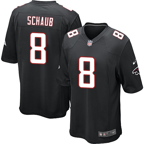 Men's Game Matt Schaub Nike Jersey Black Alternate - #8 NFL Atlanta Falcons